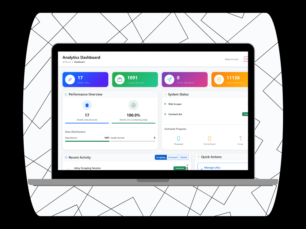 SEO Agency | Backlink Building Automation & AI Outreach System  — project cover