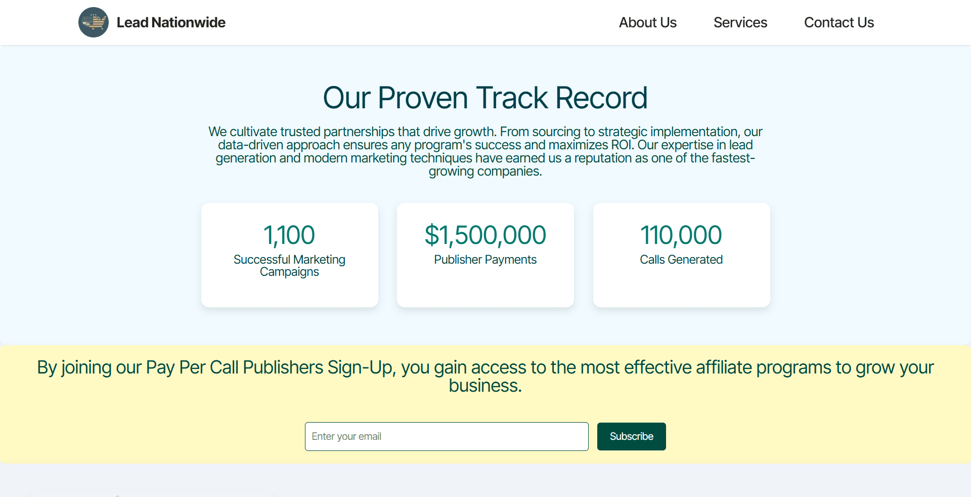 Lead Nationwide | Conversion Tracking, Lead Nurturing, CRM Setup — Project Overview