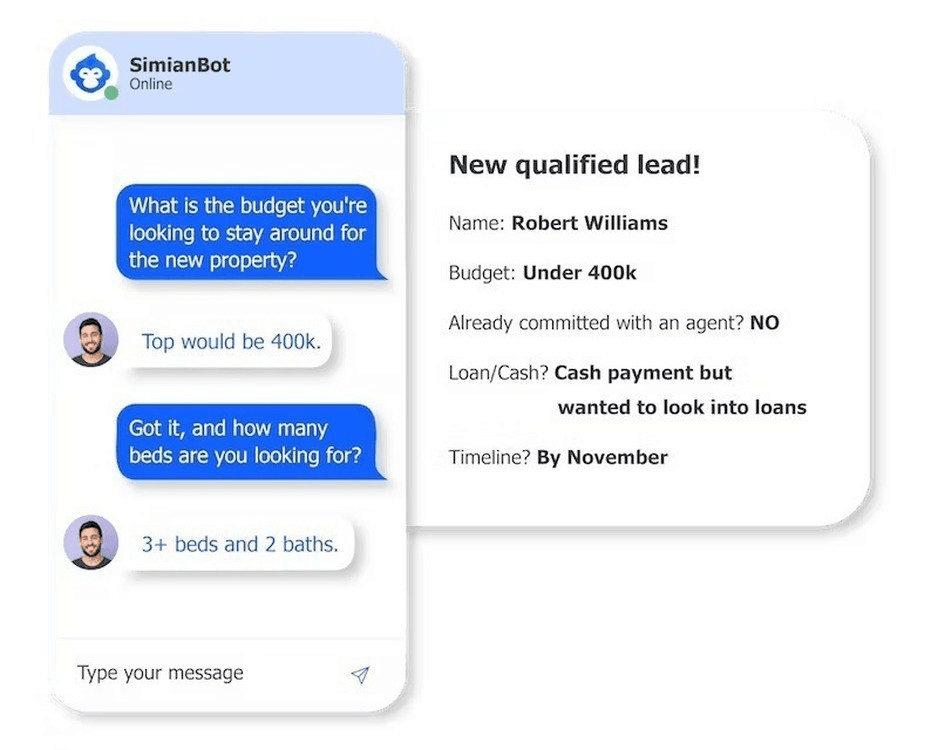 AI Real Estate Chatbot | Property Listings & Appointment Booking — project cover