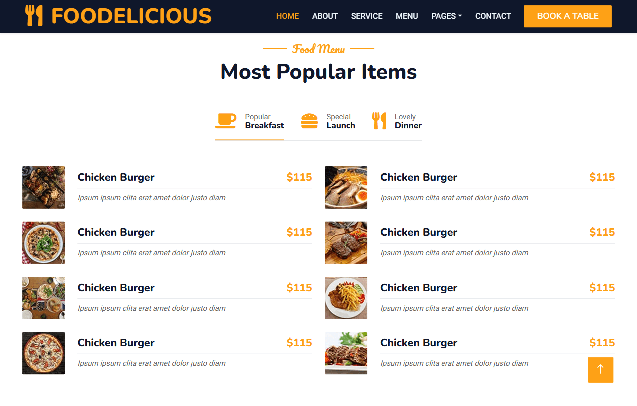 Foodelicious | Restaurant Website, Online Menu, Reservation System — My Role as Web Developer