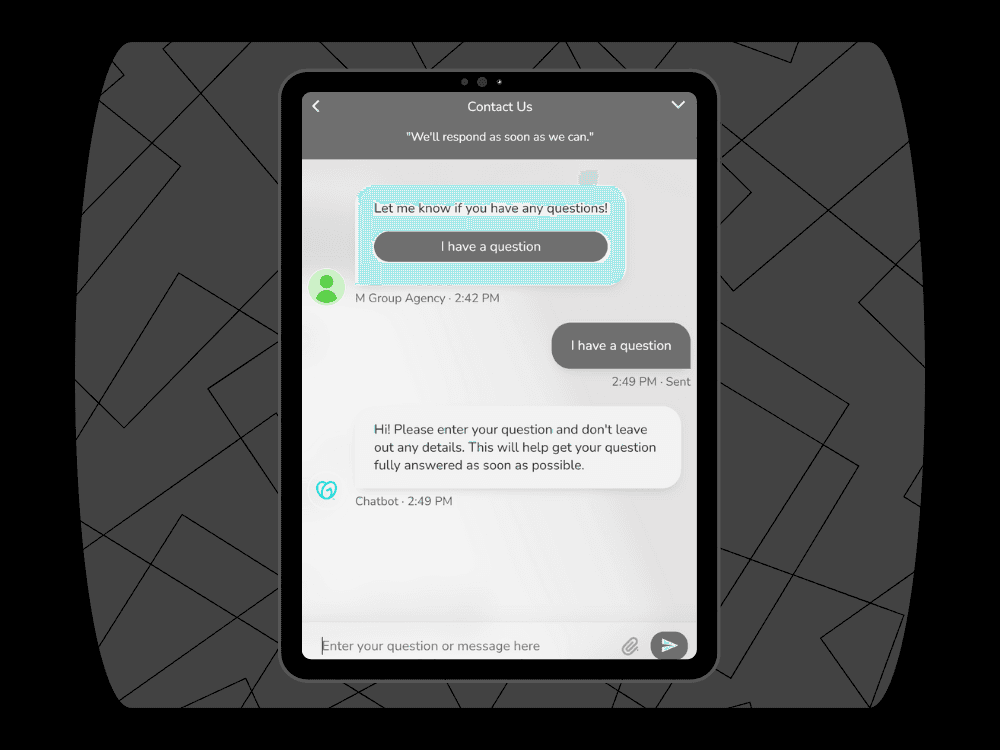 MGroup Agency | AI Chatbot for Client Support & Lead Automation — project cover